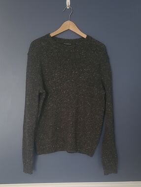 Charcoal Speckled Crewneck Sweater - Men